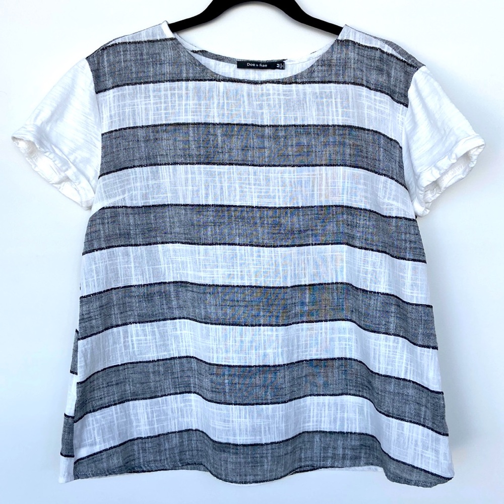 Doe & Rae Striped Linen Shirt